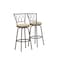 Monarch Specialties Bar Stool, Set Of 2, Swivel, Bar Height, Metal, Fabric, Brown, Beige, Contemporary, Modern I 2393 - alternate 1